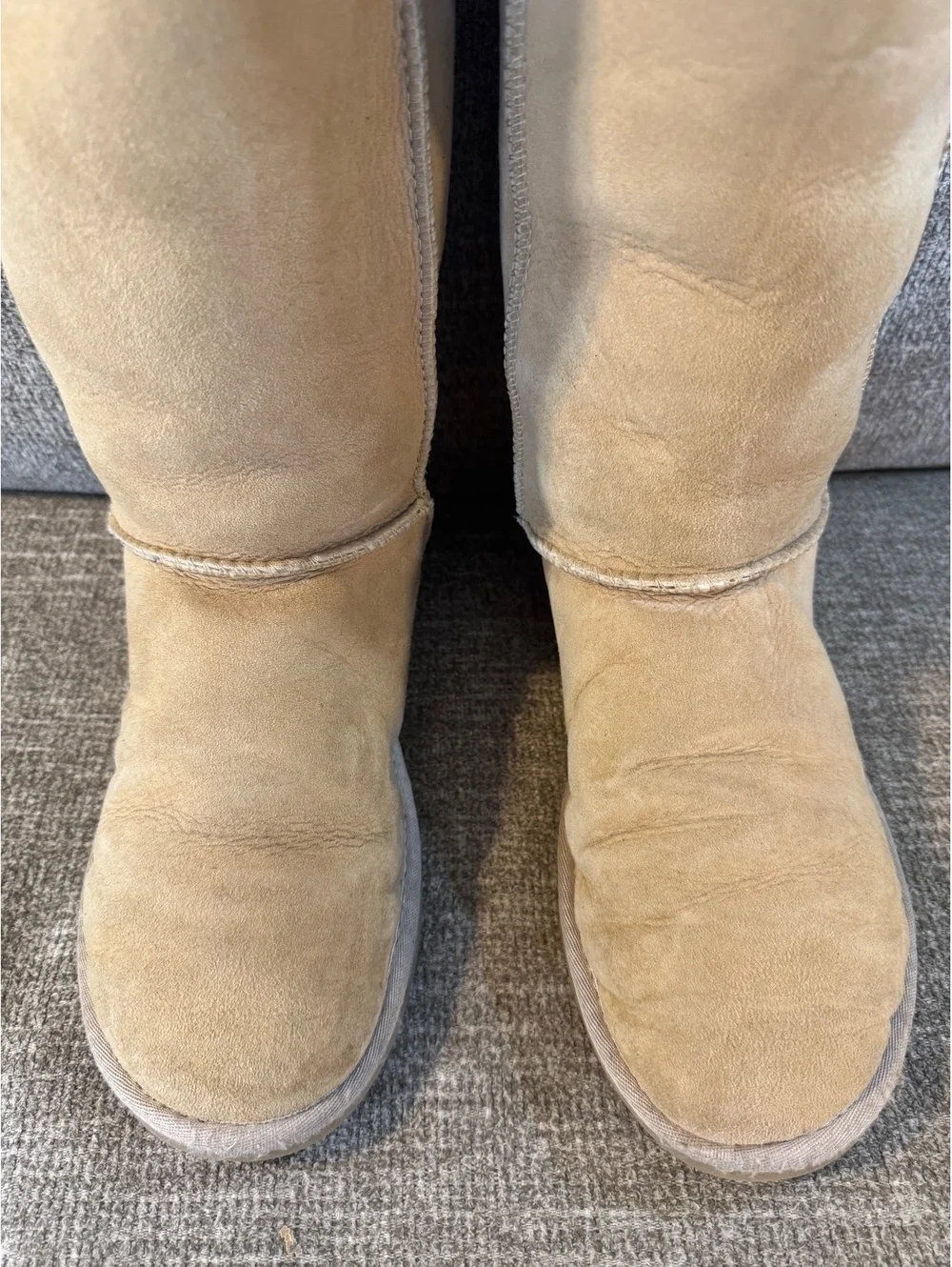 UGG Australia Classic Tall Suede Boots Sand Beige 5815 Vintage Women's Size 10